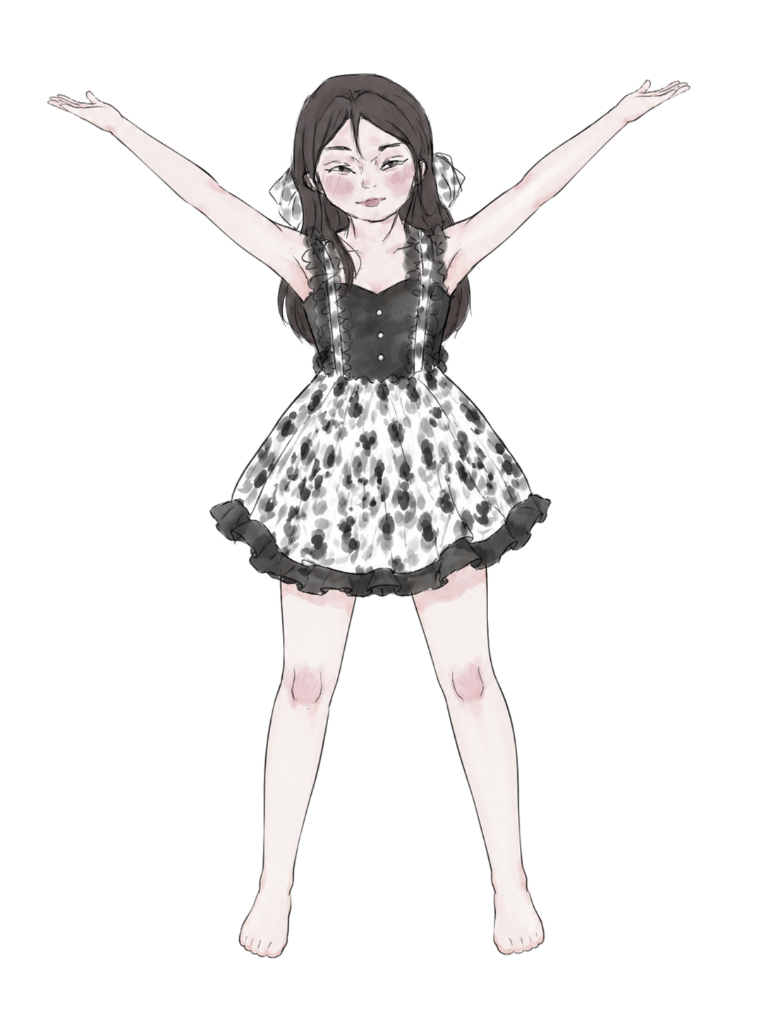 Zipei's illustrated character welcoming you with open arms